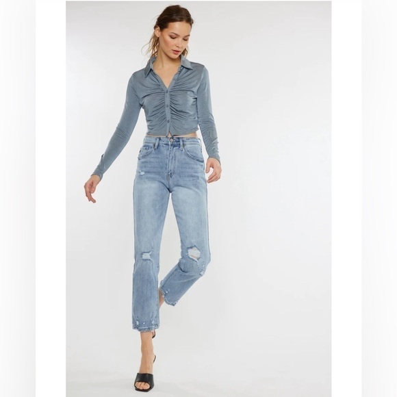 🆕Kancan MISSY HIGH RISE SLIM STRAIGHT JEANS - Picture 1 of 10